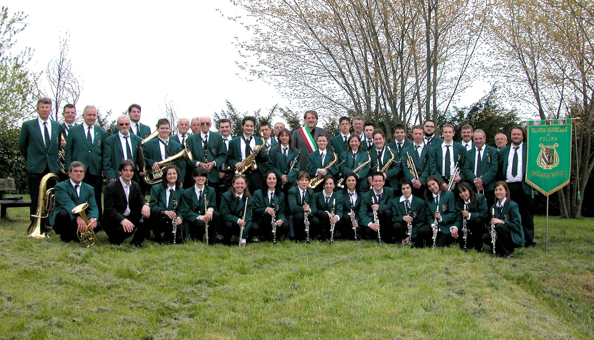 La formazione della Banda Musicale di Felina nel 2006