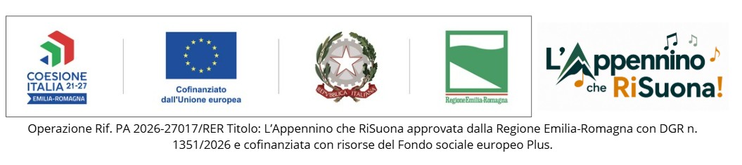 Coesione Italia 21–27 Emilia-Romagna; Cofinanziato dall’Unione europea; Repubblica Italiana; Regione Emilia-Romagna